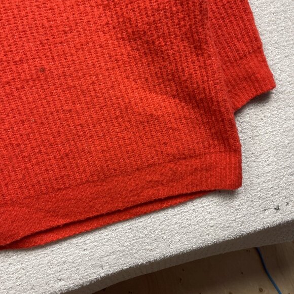 Womance Atelier Quebec Heavy Chunky Oversize Knit Cozy Shawl Neck Red Women Sz S - Picture 5 of 16